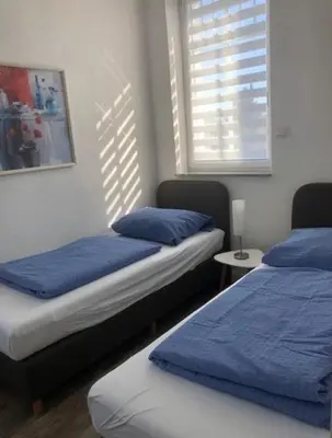 Ein Bett oder Betten in einem Zimmer der Unterkunft Trafohaus
