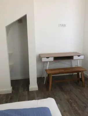 Ein Bett oder Betten in einem Zimmer der Unterkunft Trafohaus