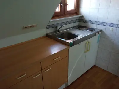 Küche/Küchenzeile in der Unterkunft Landhotel Waldschänke