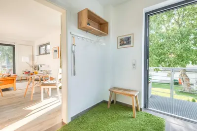 Ein Balkon oder eine Terrasse in der Unterkunft Ferienwohnung Grünes Berlin