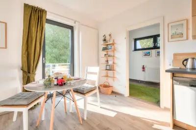 Küche/Küchenzeile in der Unterkunft Ferienwohnung Grünes Berlin