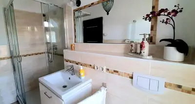 Ein Badezimmer in der Unterkunft Eden 1 Zimmer Appartment