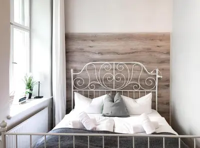 Ein Bett oder Betten in einem Zimmer der Unterkunft Pension Absolut Berlin
