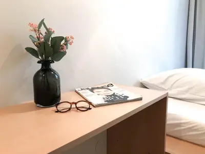 Ein Bett oder Betten in einem Zimmer der Unterkunft Pension Absolut Berlin