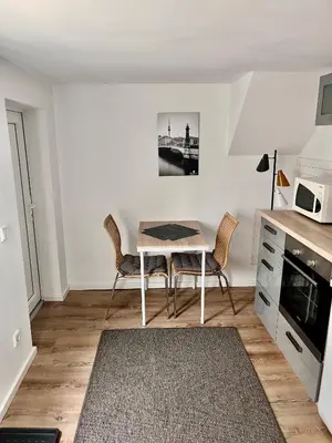 Küche/Küchenzeile in der Unterkunft Gästezimmer Teltow
