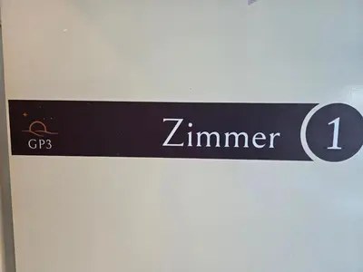 Grundriss der Unterkunft Pension GP3, Zimmer mit Kochnische und Duschbad vor den Toren Berlins