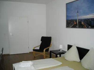 Ein Sitzbereich in der Unterkunft Pension Mitte