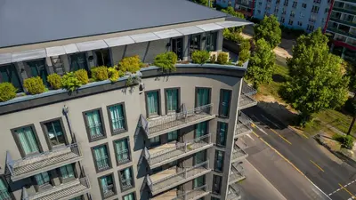 Das Gebäude in dem sich das Hotel befindet