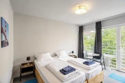 Ein Bett oder Betten in einem Zimmer der Unterkunft icke.apartments