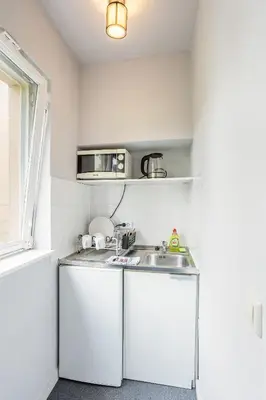 Küche/Küchenzeile in der Unterkunft icke.apartments