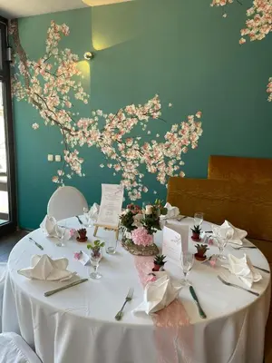 Ein Restaurant oder anderes Speiselokal in der Unterkunft Haus am Spreebogen