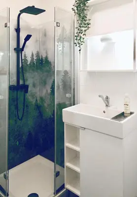 Ein Badezimmer in der Unterkunft Wald und Wohlsein