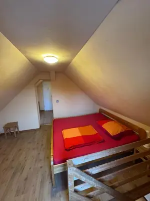 Ein Bett oder Betten in einem Zimmer der Unterkunft Ferien- und Erlebnishof Liepe