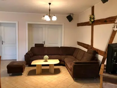 Ein Sitzbereich in der Unterkunft Ferienwohnung 