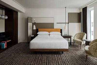Ein Bett oder Betten in einem Zimmer der Unterkunft Berlin Marriott Hotel