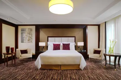 Ein Bett oder Betten in einem Zimmer der Unterkunft Berlin Marriott Hotel