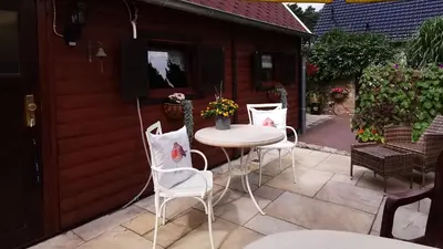Ein Patio oder anderer Außenbereich in der Unterkunft Ferienhaus mit mediterraner Terrasse