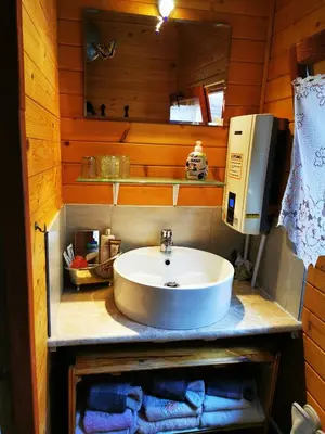 Ein Badezimmer in der Unterkunft Ferienhaus mit mediterraner Terrasse