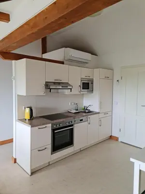 Küche/Küchenzeile in der Unterkunft Monteurwohnung SEEBLICK AUSBLICK 16356 Werneuchen bei Berlin