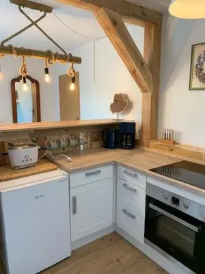 Küche/Küchenzeile in der Unterkunft Ferienappartement am See III