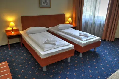 Ein Bett oder Betten in einem Zimmer der Unterkunft Hotel Europa City