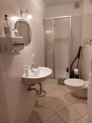 Ein Badezimmer in der Unterkunft Apartment Blütenstadt Werder im Souterraine