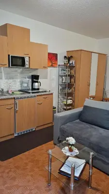 Küche/Küchenzeile in der Unterkunft Apartment Blütenstadt Werder im Souterraine