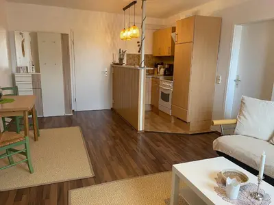 Küche/Küchenzeile in der Unterkunft Ferienwohnung Unter den Linden