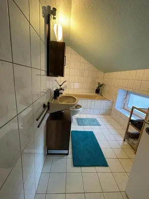 Küche/Küchenzeile in der Unterkunft Ferienwohnung Unter den Linden