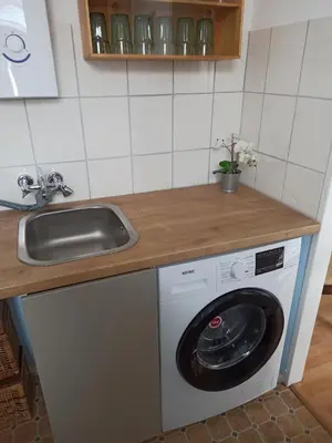 Küche/Küchenzeile in der Unterkunft Sybel