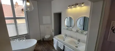 Ein Badezimmer in der Unterkunft Modernes wohnen im alten Beelitz Wohnung 2