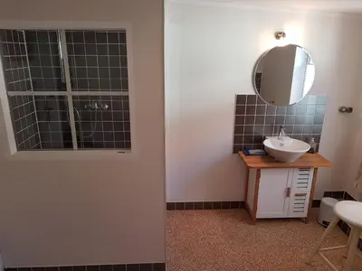 Ein Badezimmer in der Unterkunft Modernes wohnen im alten Beelitz Wohnung 1
