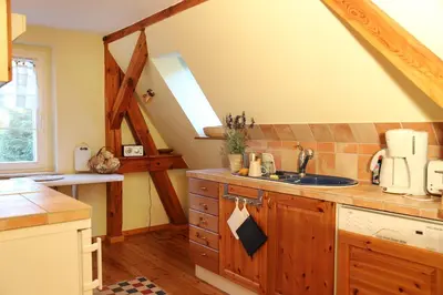 Küche/Küchenzeile in der Unterkunft Maisonette