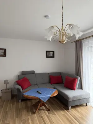 Ein Sitzbereich in der Unterkunft Haus zur Sonne