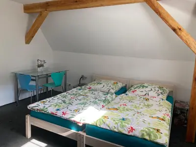 Ein Bett oder Betten in einem Zimmer der Unterkunft Ferienhaus Weise