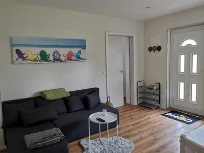 Ein Sitzbereich in der Unterkunft Casa Auszeit