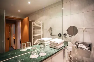 Ein Badezimmer in der Unterkunft Springbach-Mühle Belzig