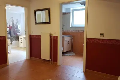 Ein Badezimmer in der Unterkunft 2 Zimmer-Einliegerwohnung am Flughafen Schönefeld