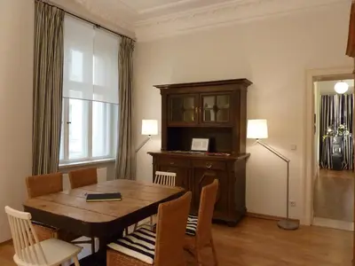 Ein Sitzbereich in der Unterkunft apartment25