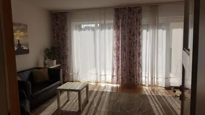 Ein Sitzbereich in der Unterkunft 2 Zimmerwohnung am Flughafen Schönefeld