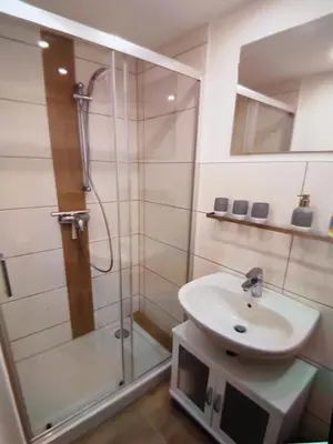 Ein Badezimmer in der Unterkunft Ferienwohnung Schmenkel
