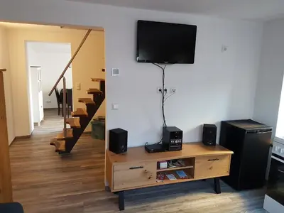 TV/Unterhaltungsangebot in der Unterkunft Ferienwohnung Schmenkel
