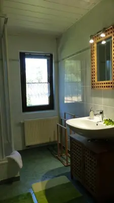 Ein Badezimmer in der Unterkunft Amselgarten