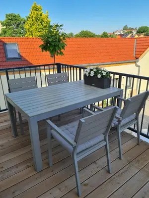 Ein Balkon oder eine Terrasse in der Unterkunft Altstadtapartments Werder