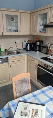 Küche/Küchenzeile in der Unterkunft Ferienwohnung Marienkäfer