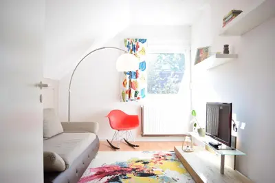 Ein Sitzbereich in der Unterkunft ENCANTO Apartment