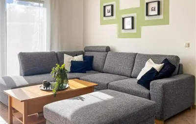 Ein Sitzbereich in der Unterkunft Ferienhaus Seeblick H