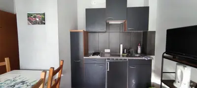 Küche/Küchenzeile in der Unterkunft Pension und Ferienwohnung Walther