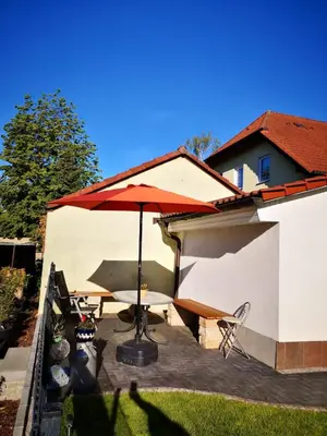 Das Gebäude in dem sich die Ferienwohnung befindet