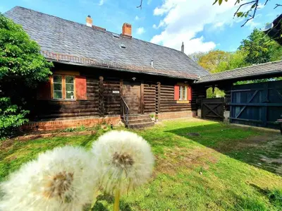 Ein Garten an der Unterkunft Alexandrowka Wohnen im UNESCO Weltkulturerbe Haus